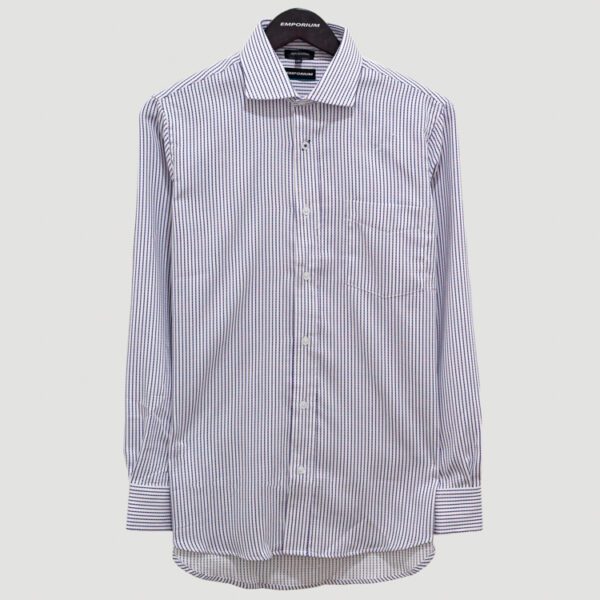 camisa azul con diseno de lineas marca emporium cl sico 140541 AZUL 1