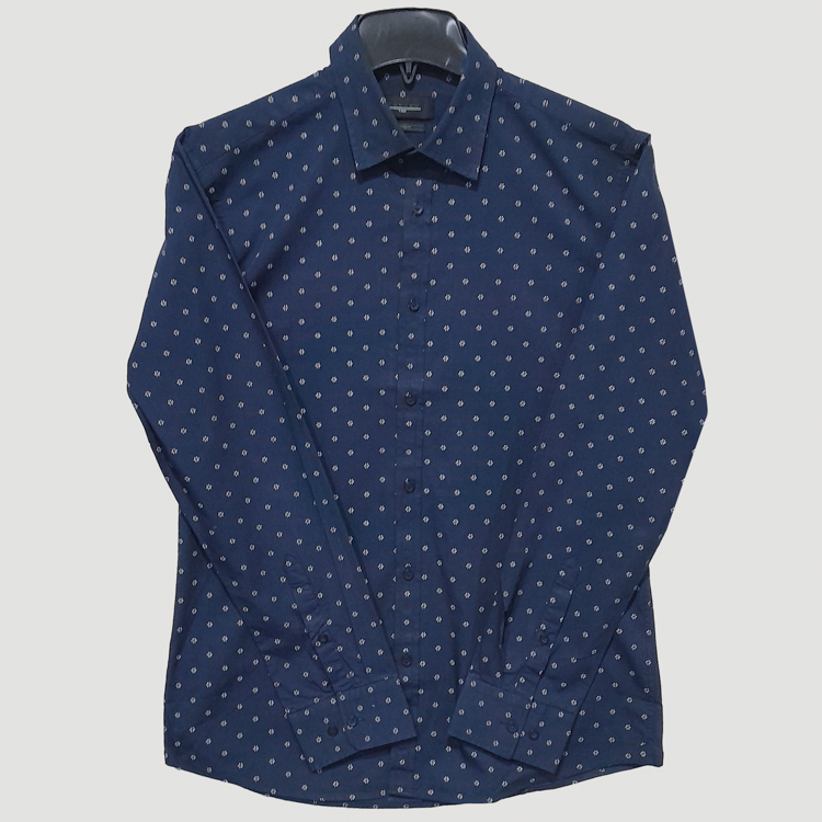 camisa azul diseno con puntos marca carven cl sico 147487 AZUL 1