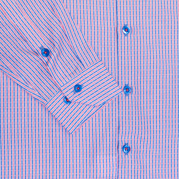 camisa azul diseno de lineas marca business casual cl sico 142074 AZUL 3