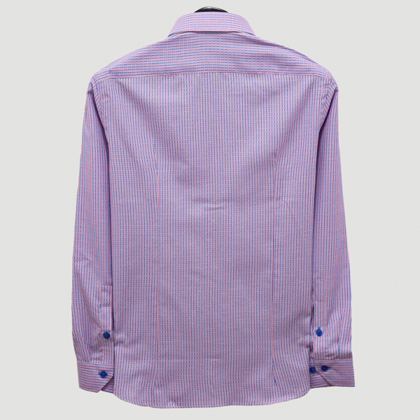 camisa azul diseno de lineas marca business casual cl sico 142074 AZUL 4