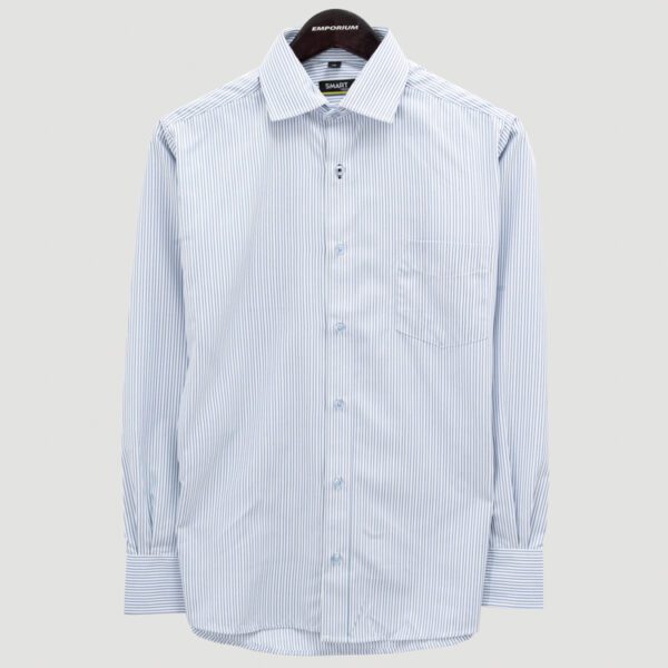 camisa azul diseno de lineas marca smart slim 141334 AZUL 1