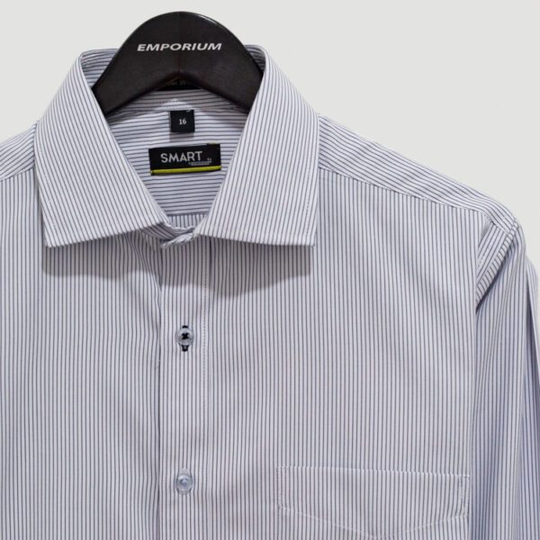 camisa azul diseno de lineas marca smart slim 144556 235887 2