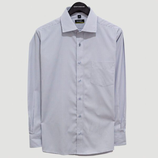 camisa azul diseno de lineas marca smart slim 144556 AZUL 1