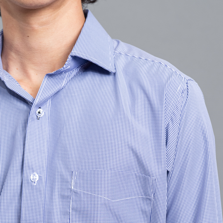 camisa azul diseno de lineas marca smart slim 148251 AZUL 2