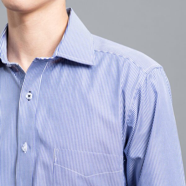 camisa azul diseno de lineas marca smart slim 152618 AZUL 2