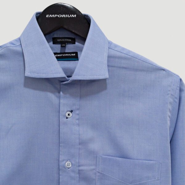 camisa azul estructura labrada marca emporium cl sico 140531 AZUL 3