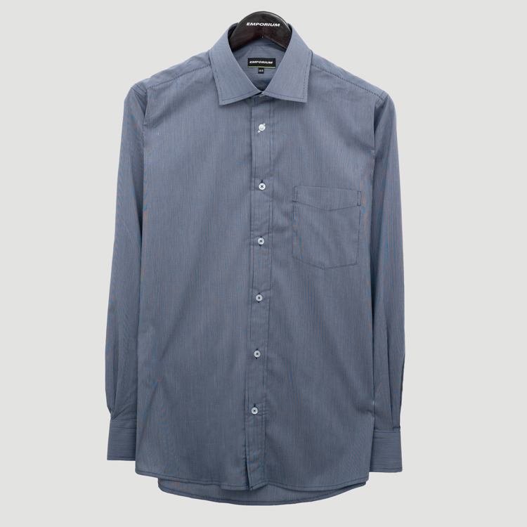 camisa azul estructura labrada marca emporium slim 156280 AZUL 1