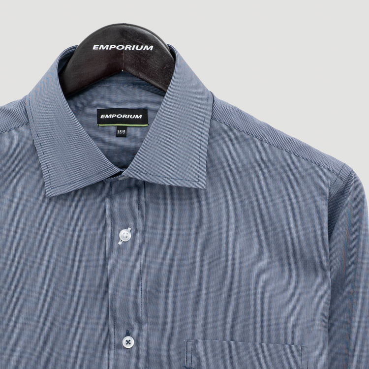 camisa azul estructura labrada marca emporium slim 156280 AZUL 2