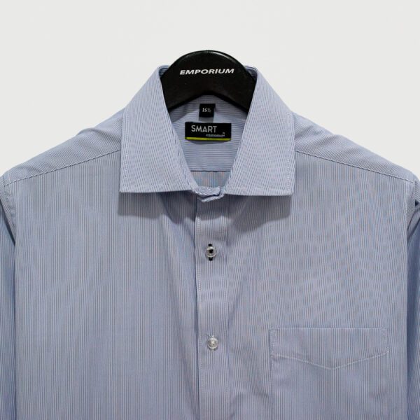 camisa azul estructura labrada marca smart slim 138528 195044 3