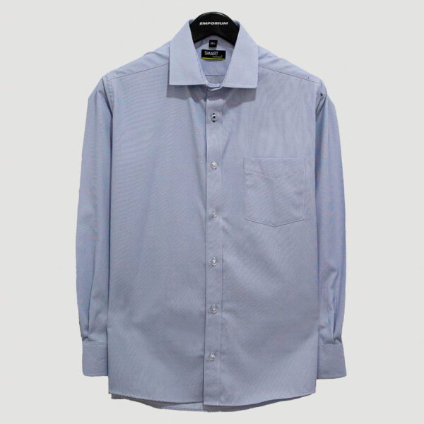camisa azul estructura labrada marca smart slim 138528 AZUL 1