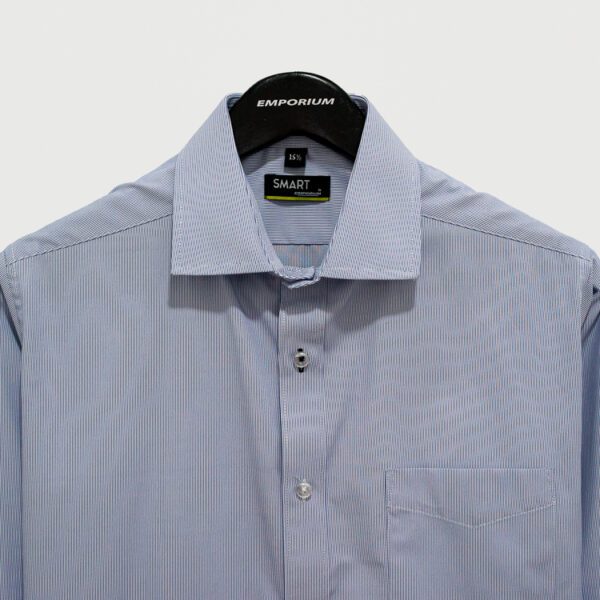 camisa azul estructura labrada marca smart slim 138528 AZUL 3