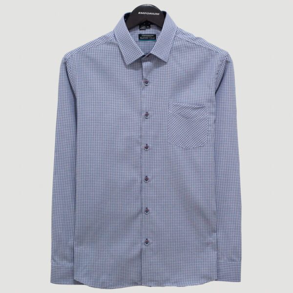 camisa azul estructura plana marca business casual cl sico 146305 230640 1