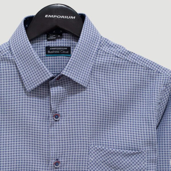 camisa azul estructura plana marca business casual cl sico 146305 230640 2