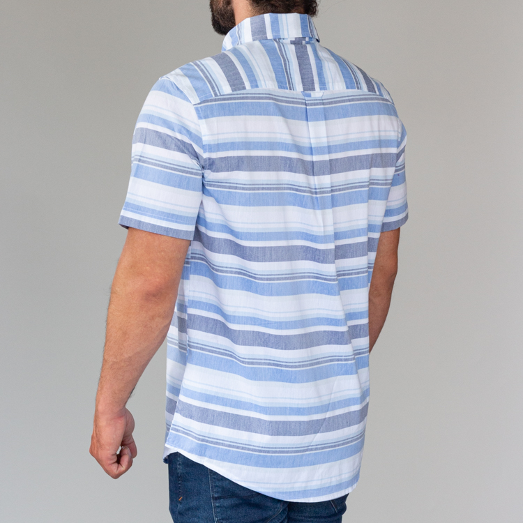 camisa azul estructura plana marca carven cl sico 142853 AZUL MA 4