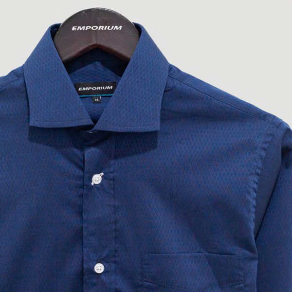 camisa azul estructura plana marca emporium cl sico 141029 219870 3