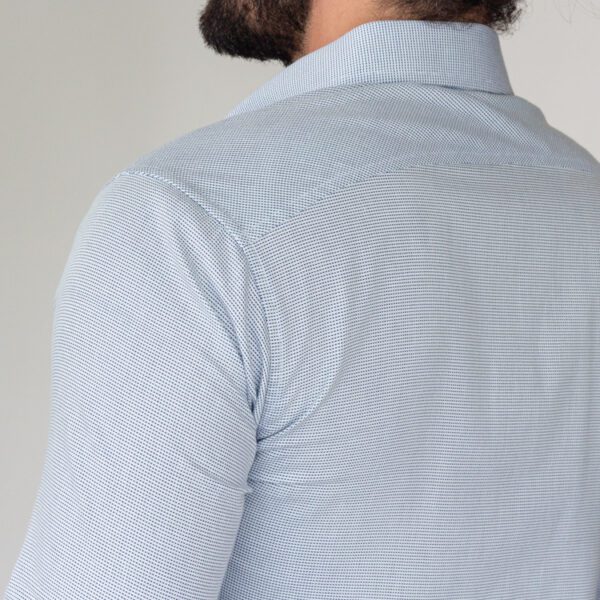 camisa azul estructura puntos marca business casual slim 144154 216849 4