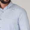 camisa azul estructura puntos marca business casual slim 144154 AZUL 2