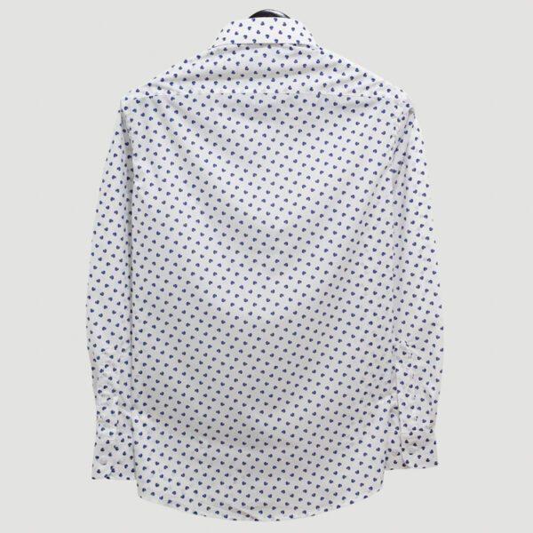 camisa blanca con diseno de treboles marca emporium slim 140483 BLANCO 3