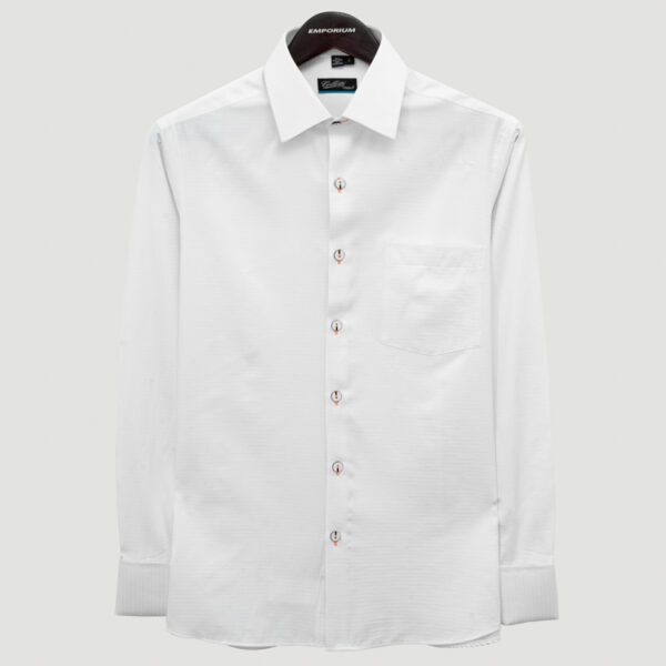 camisa blanca estructura labrada marca colletti cl sico 150974 BLANCO 1