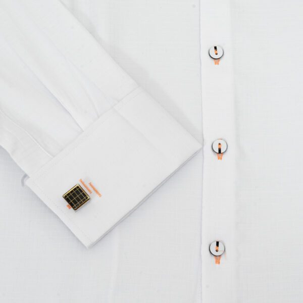 camisa blanca estructura labrada marca colletti cl sico 150974 BLANCO 4
