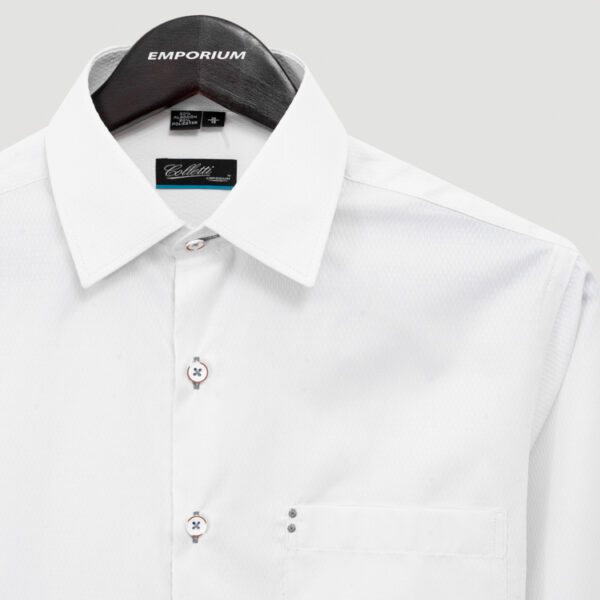 camisa blanca estructura labrada marca colletti cl sico 151091 306009 2