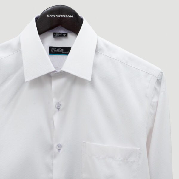 camisa blanca estructura labrada marca colletti cl sico 151145 BLANCO 2