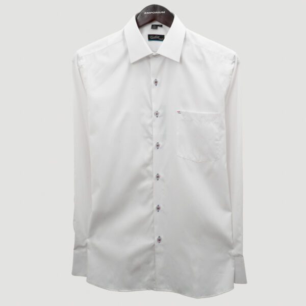 camisa blanca estructura labrada marca colletti cl sico 151163 BLANCO 1