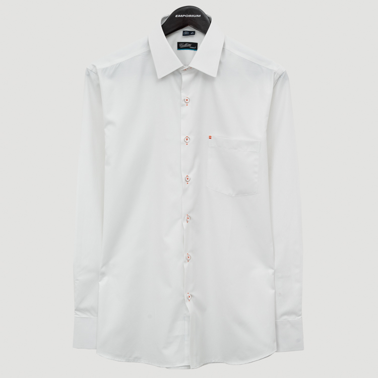 camisa blanca estructura labrada marca colletti cl sico 155449 BLANCO 1