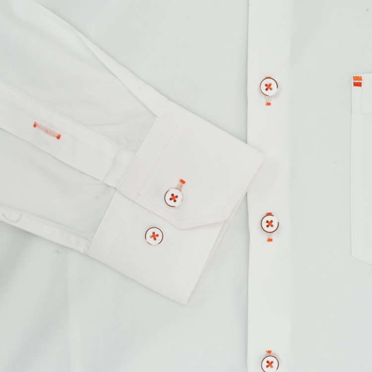 camisa blanca estructura labrada marca colletti cl sico 155449 BLANCO 4