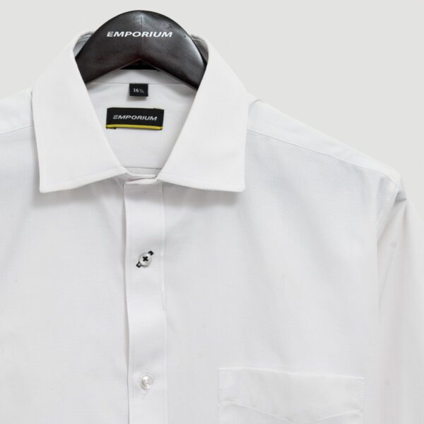 camisa blanca estructura labrada marca emporium slim 149213 BLANCO 2