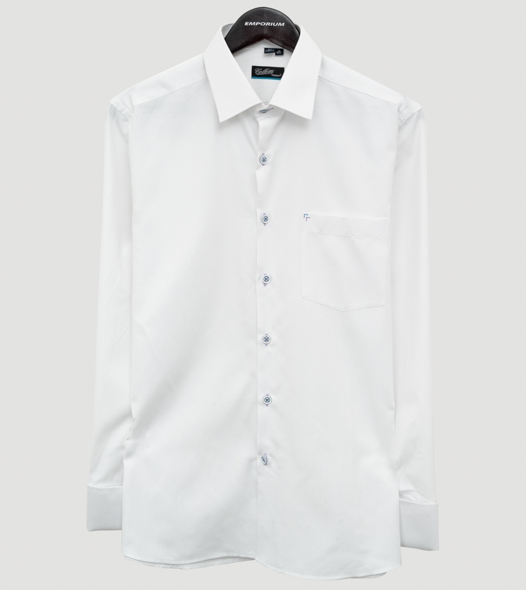 camisa blanca estructura plana marca colletti cl sico 155459 BLANCO 1