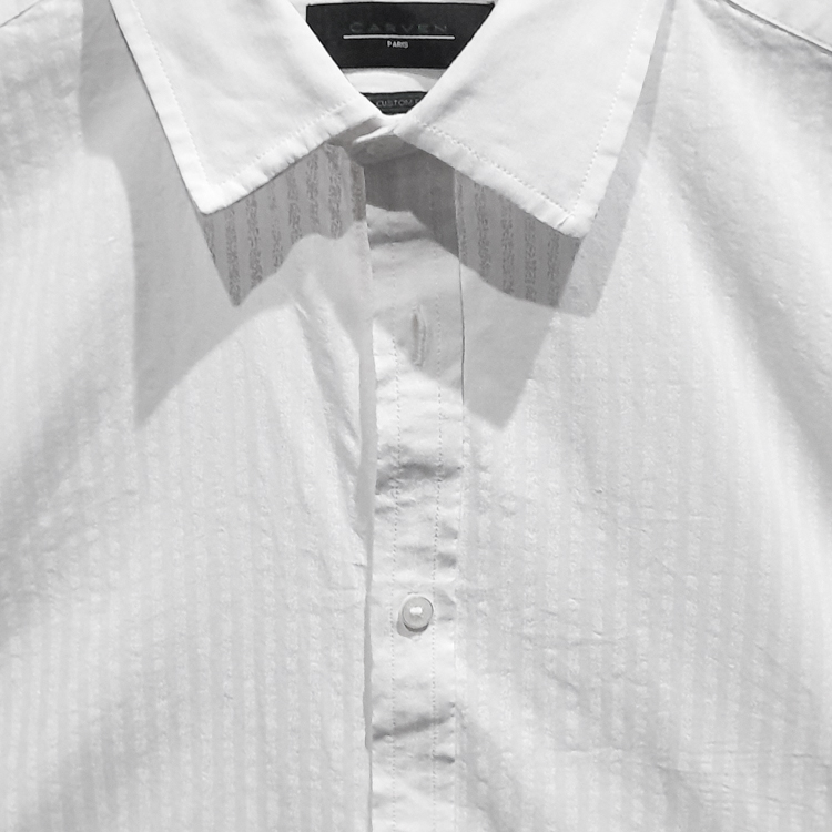 camisa blanco estructura labrada marca carven cl sico 147499 BLANCO 2