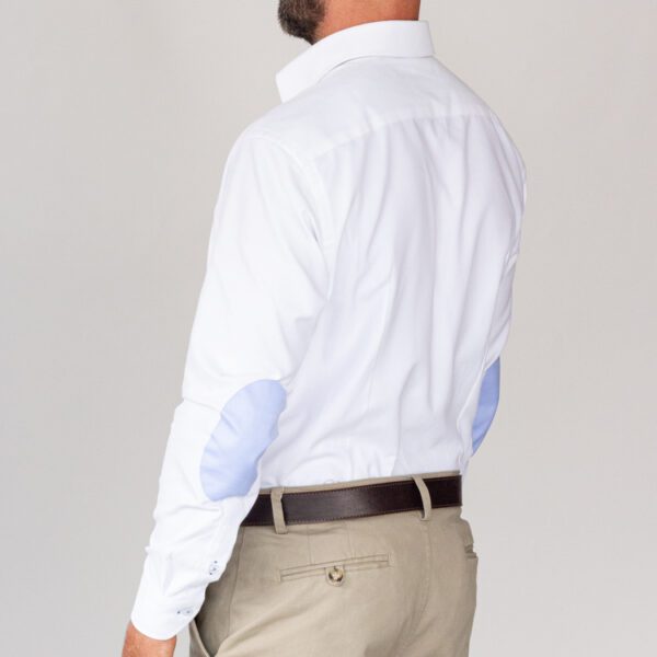 camisa blanco estructura plana con coderas marca business casual cl sico 144076 216862 3