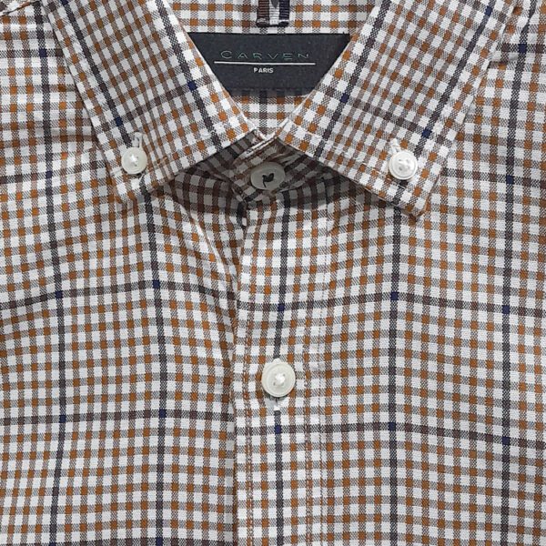 camisa caf diseno de cuadros marca carven cl sico 147483 237792 3