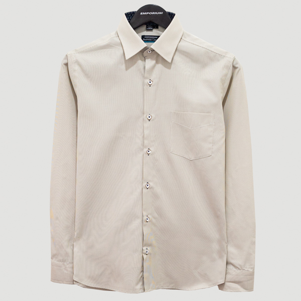 camisa caf diseno de lineas marca business casual cl sico 142086 CAFE 1