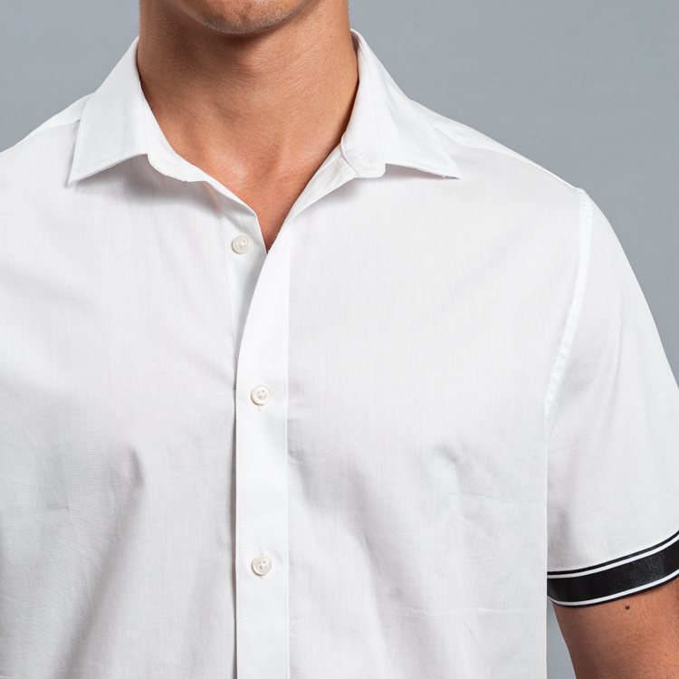 camisa casual blanco estructura plana marca carven slim 161518 BLANCO 2