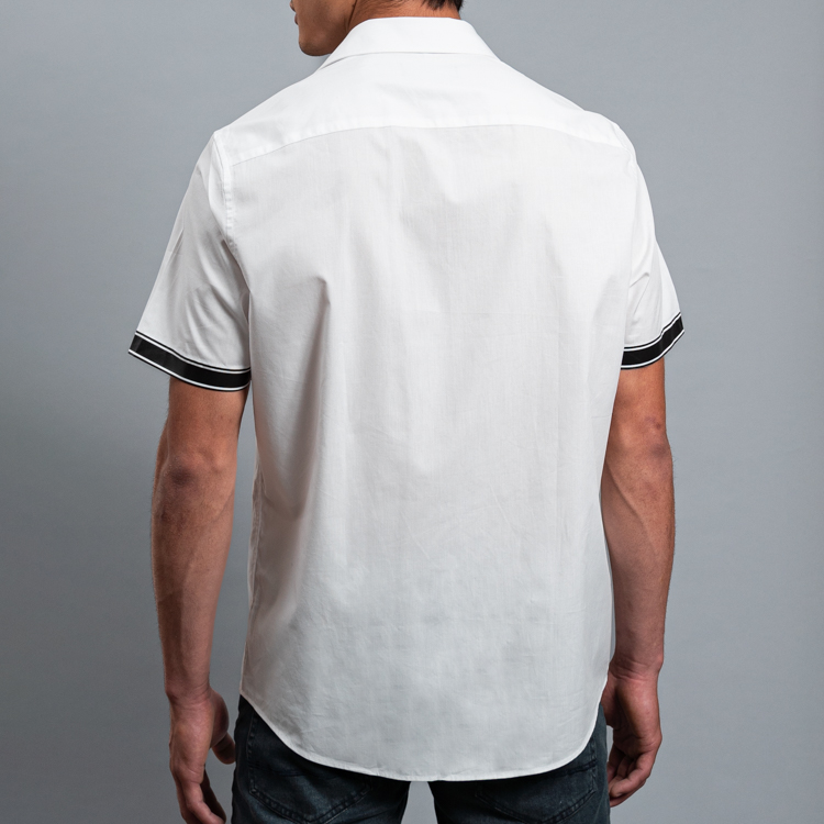 camisa casual blanco estructura plana marca carven slim 161518 BLANCO 4