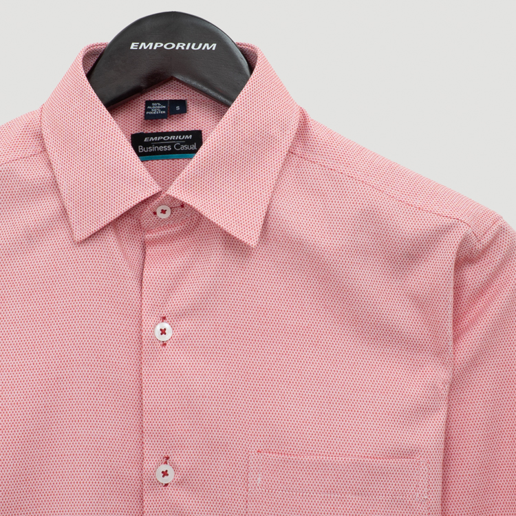camisa casual rojo estructura plana marca business casual cl sico 155534 ROJO 2