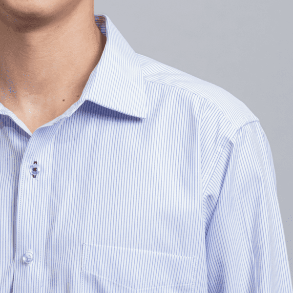 camisa celeste diseno de lineas marca smart slim 148260 CELESTE 2