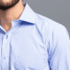 camisa celeste diseno de lineas marca smart slim 152636 CELESTE 2