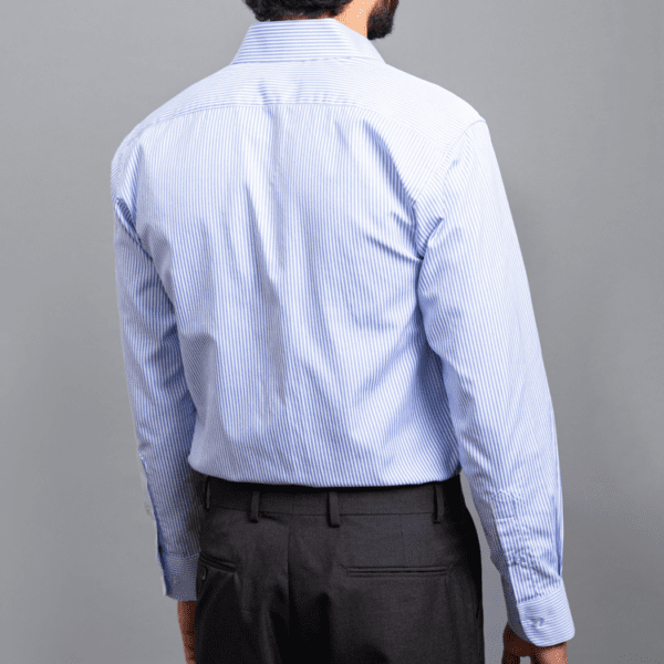 camisa celeste diseno de lineas marca smart slim 152636 CELESTE 3