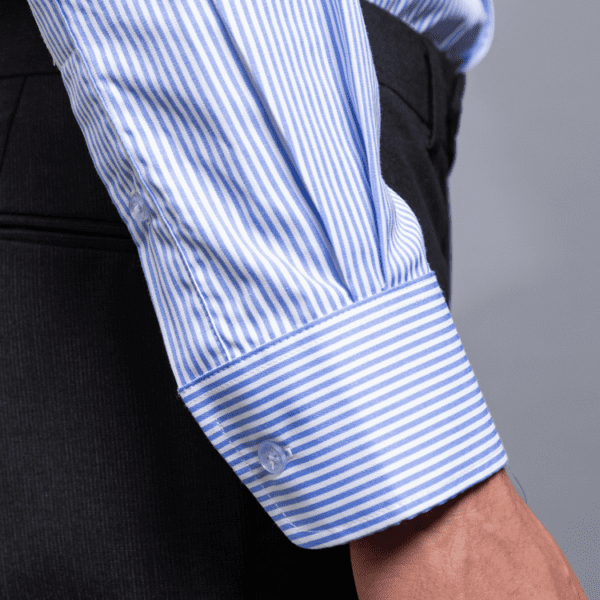 camisa celeste diseno de lineas marca smart slim 152636 CELESTE 4