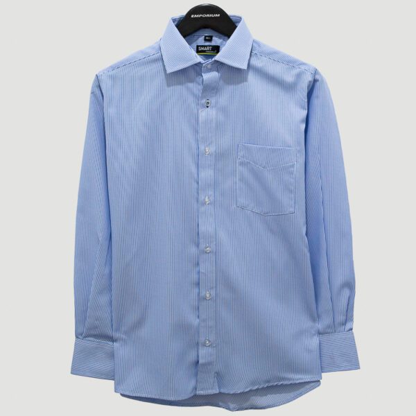 camisa celeste diseno l neas verticales marca smart slim 127720 CELESTE 1