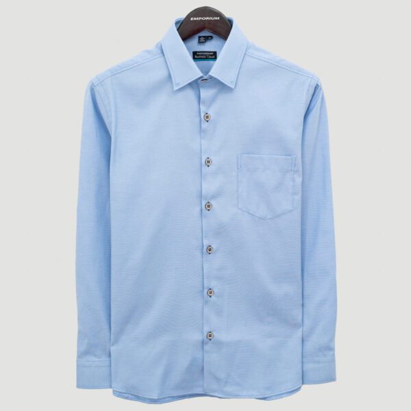 camisa celeste estructura labrada marca bcasual cl sico 151230 CELESTE 1