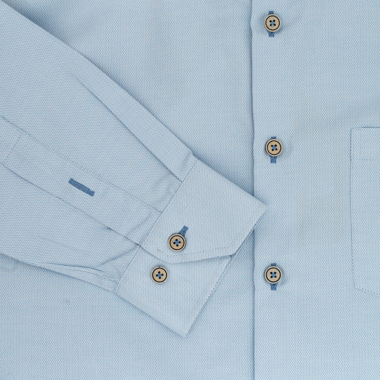 camisa celeste estructura labrada marca business casual cl sico 155466 CELESTE 4