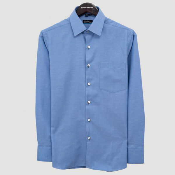 camisa celeste estructura labrada marca colletti cl sico 151127 CELESTE 1
