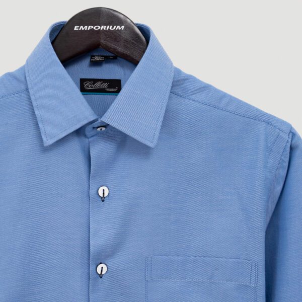 camisa celeste estructura labrada marca colletti cl sico 151127 CELESTE 2