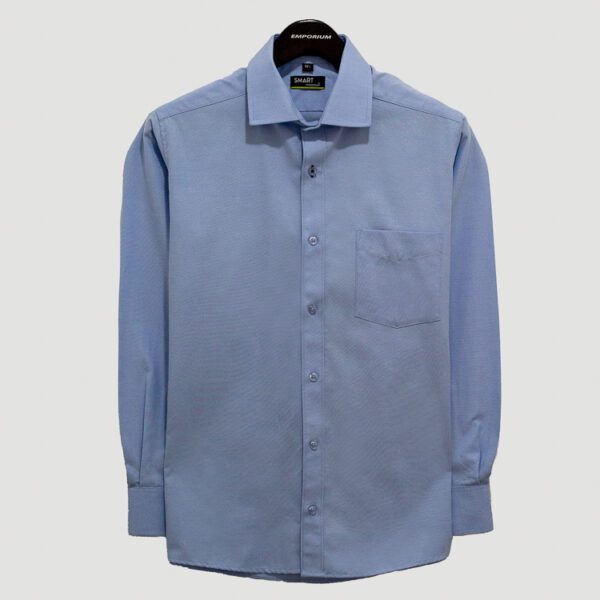 camisa celeste estructura labrada marca smart slim 138546 CELESTE 1