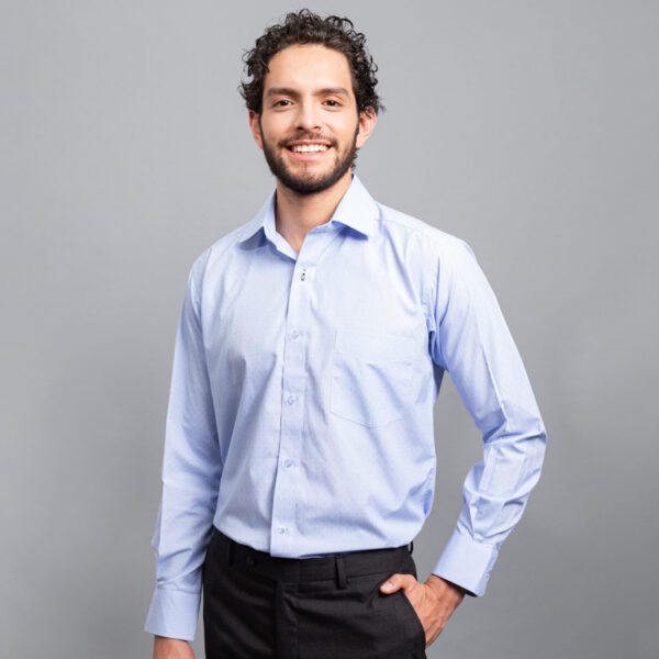 camisa celeste estructura labrada marca smart slim 152564 CELESTE 1