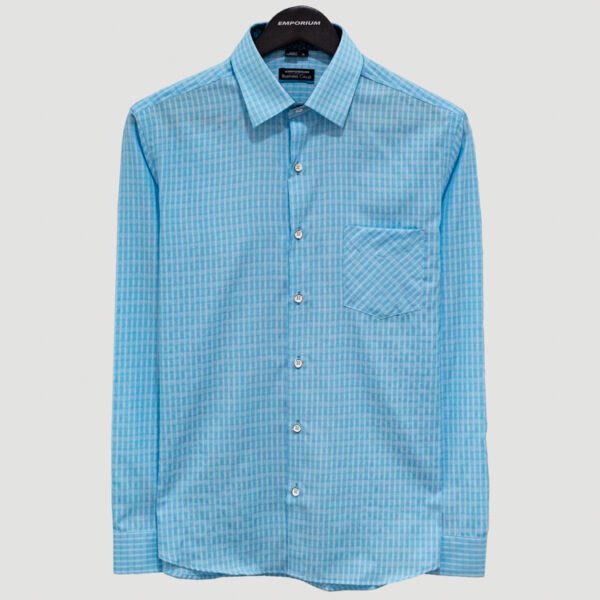 camisa celeste estructura plana marca business casual cl sico 146301 CELESTE 1